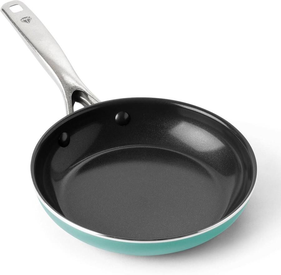 Koekenpan Koekepan Gezond Koken Diamant Verrijkte Coating 23.5 cm Zwart