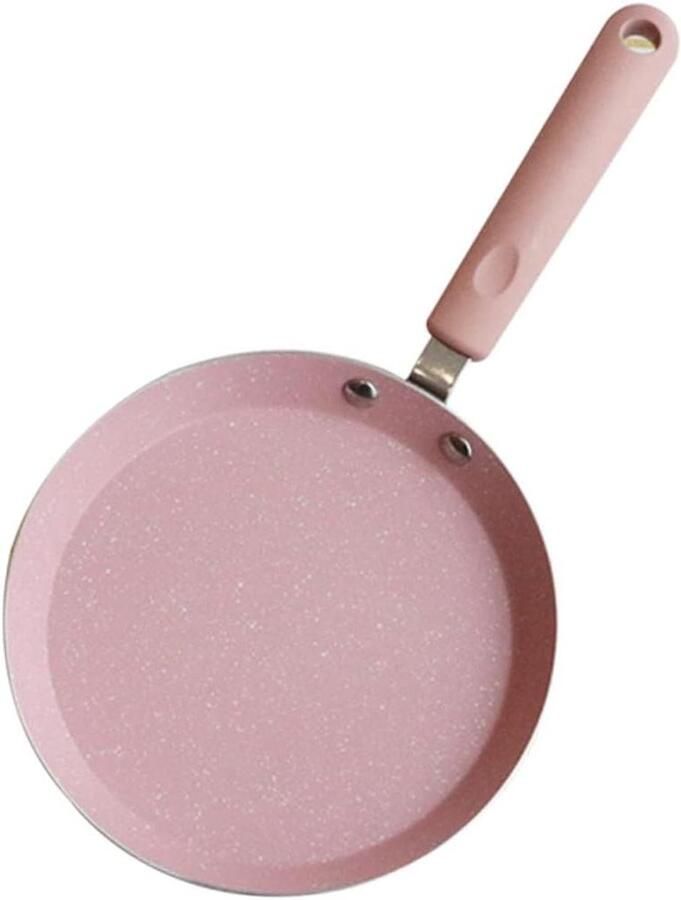 Koekenpan Koekepan Pannetje Ontbijt Bakken Antiaanbaklaag 28.5cm Roze