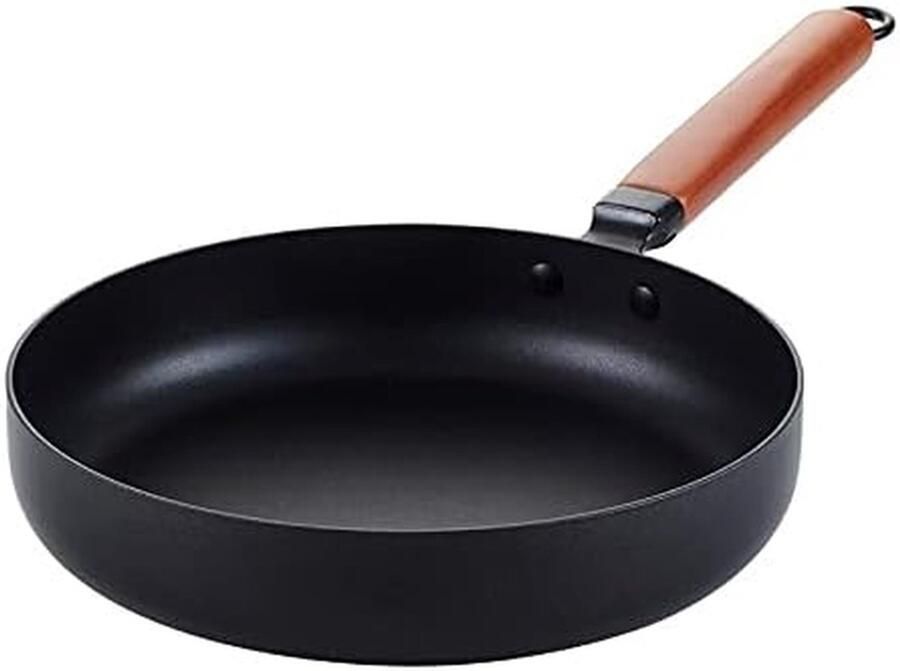 Gietijzeren Koekenpan Koken en Bakken Ongelakt Lichtgewicht 26 cm Diameter Zwart