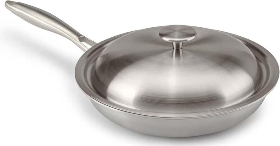 Koekenpan Koekpan Braadpan Gerechten Bereiden Puur Titanium Kookoppervlak 26 cm Staal