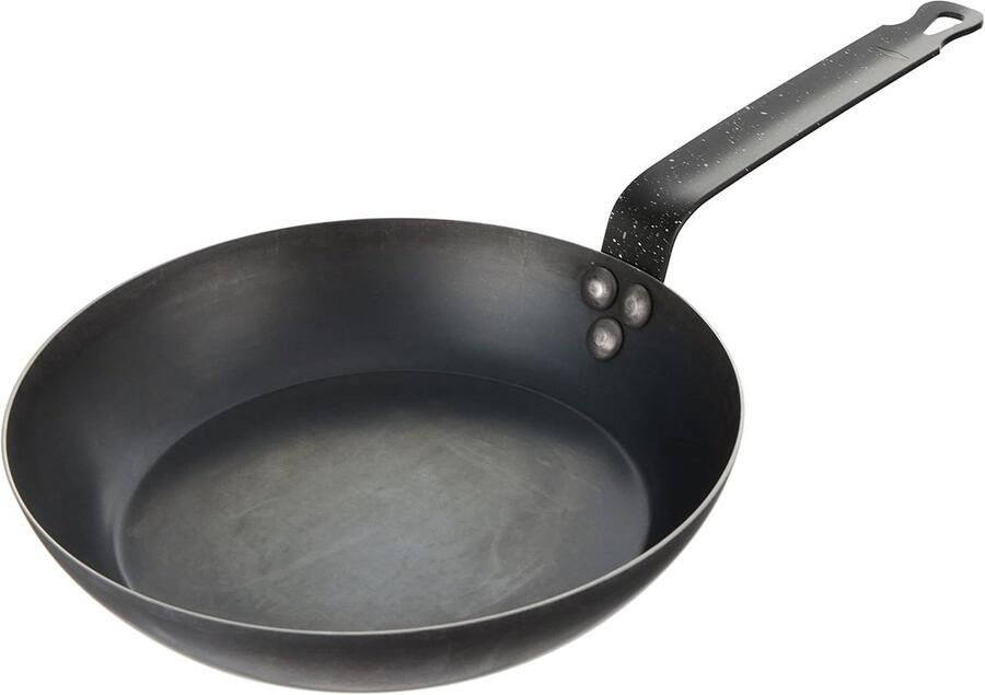 Koekenpan Koken en Bakken Gietijzeren Pan 24 cm Zwart