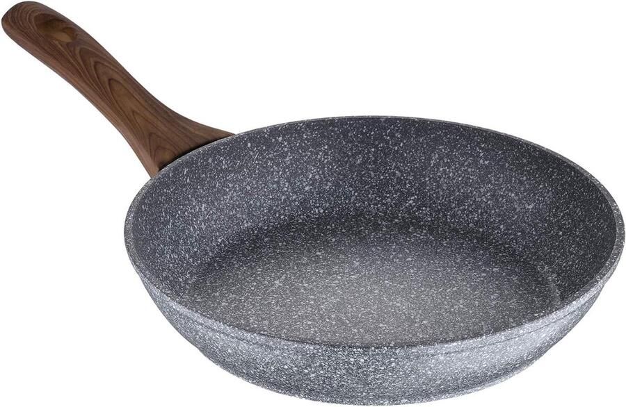 Koekenpan Koken en braden Gesmeed aluminium 22 cm Grijs