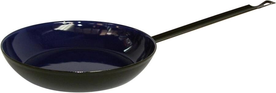Koekenpan Koken op inductie Krasbestendig emaille 24 cm Zwart