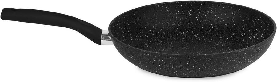 Koekenpan Koken op inductie PFOA-vrije antiaanbaklaag 22 cm Zwart