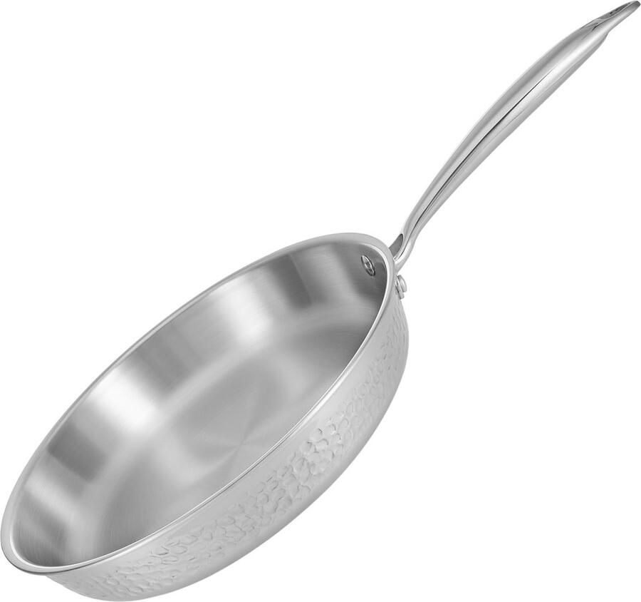 Koekenpan Koopgerei Koken en Bakken Tri-Ply Basis 28cm Zilver