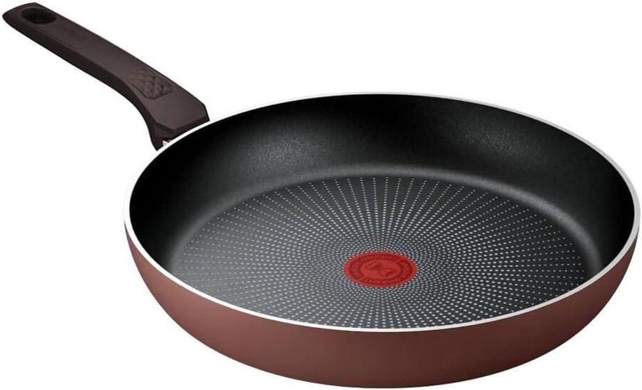 Koekenpan Kookpan Dagelijks Koken Thermo-signaalindicator 28 cm Bruin