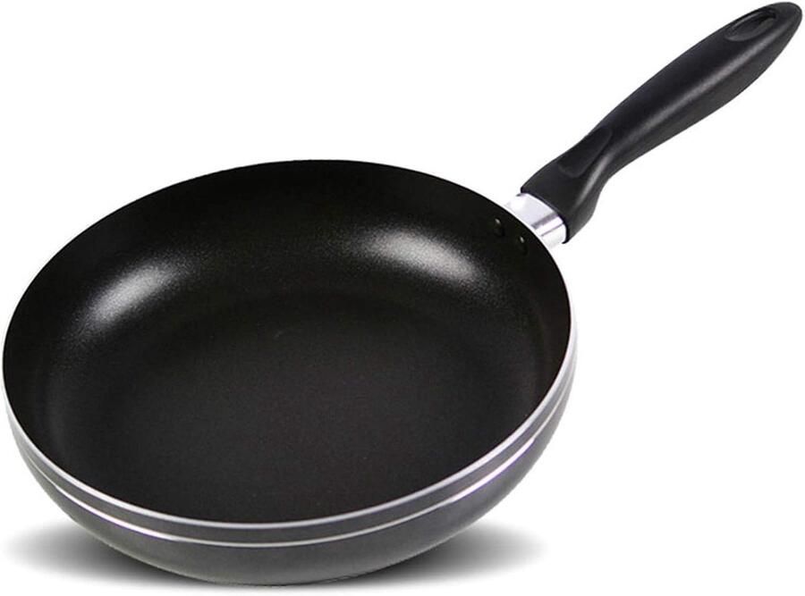 Koekenpan Kookpot Wok Dagelijks Koken Gelijkmatige Warmte 24cm Zwart