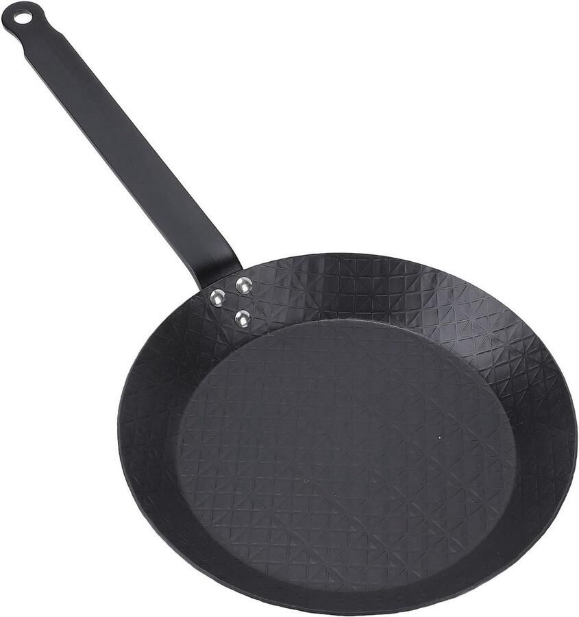 Koekenpan Koolstofstaal Antiaanbakpan Bakpan Lekker Koken Smarte Rookvrije Technologie 20 cm Zwart