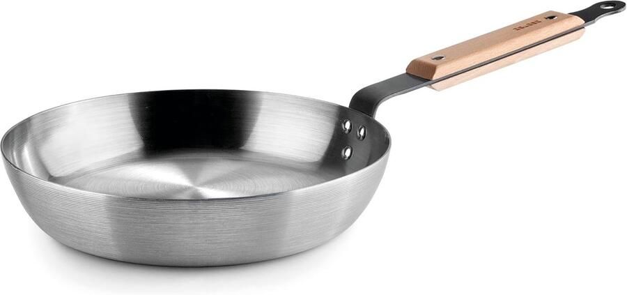 Koekenpan Koolstofstaal Koekenpan Staal Snel Bakken Inductie Geschikt Warmteopslag 20 cm