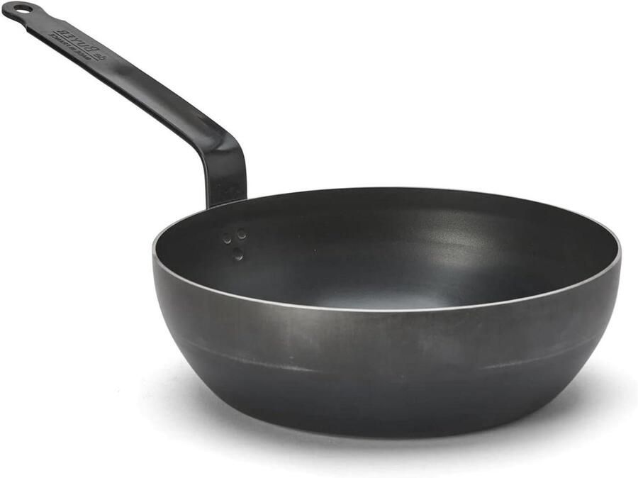 Koekenpan Koolstofstaal Koekenpan Ronde Pan Steaks Bakken Natuurlijk Antiaanbak 28 cm Blauw