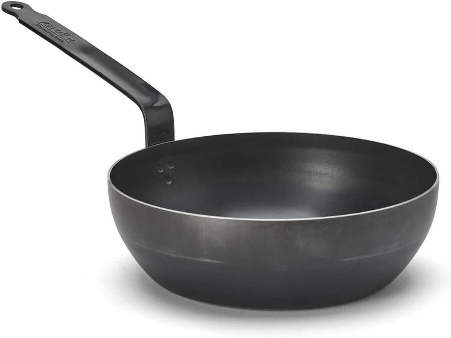 Koekenpan Koolstofstaal Koekenpan Steaks Bakken Natuurlijke Antiaanbaklaag 28 cm Blauw