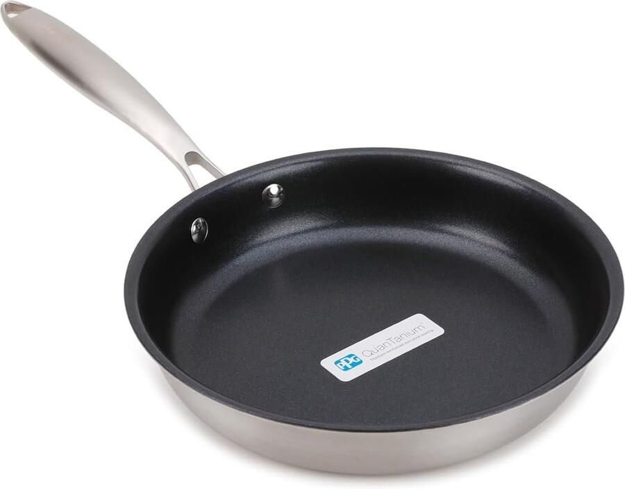 Koekenpan Koopgerei Bakplaat Gezond Koken Triply Constructie 18 cm Diameter Zilverkleurig