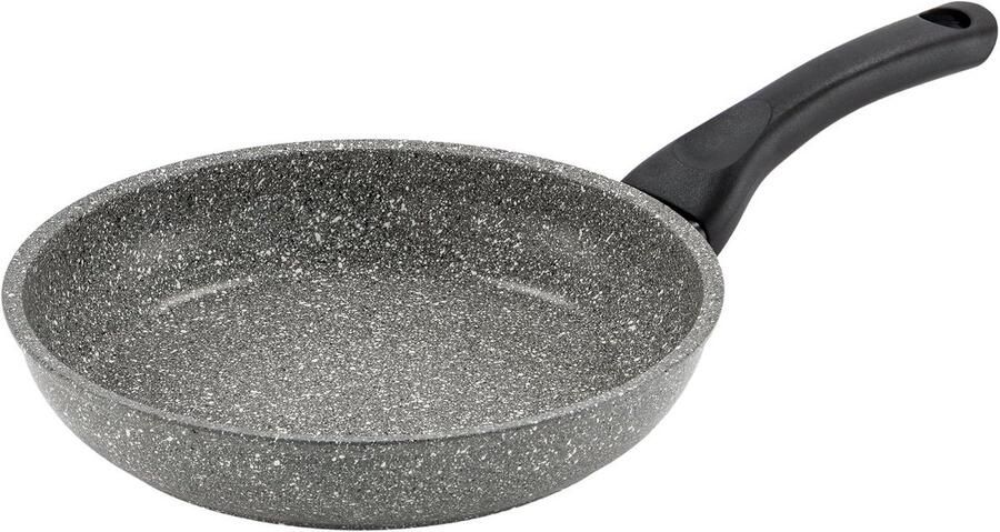 Koekenpan Aluminium Steenlook Pan Dagelijks Koken Antiaanbaklaag Ø 20 cm Grijs