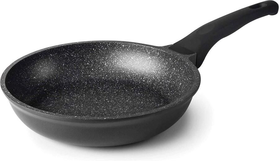 Koekenpan Koopgerei Koken Non-stick steenafwerking 20 cm Zwart