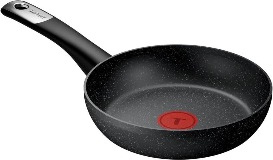 Koekenpan Koopgerei Pan Dagelijks Koken Hitte Indicator 20 cm Zwart