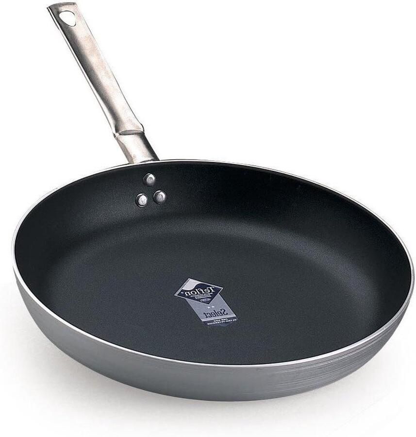Koekenpan Koopgerei Pan Familie Koken Hoogwaardig Aluminium Diameter 40cm Zwart