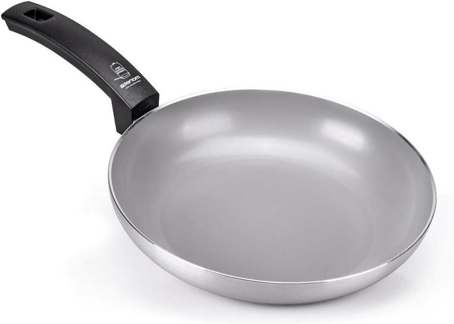 Koekenpan Koopjes Gezond Koken Natuurlijke Antiaanbaklaag 26 cm Grijs