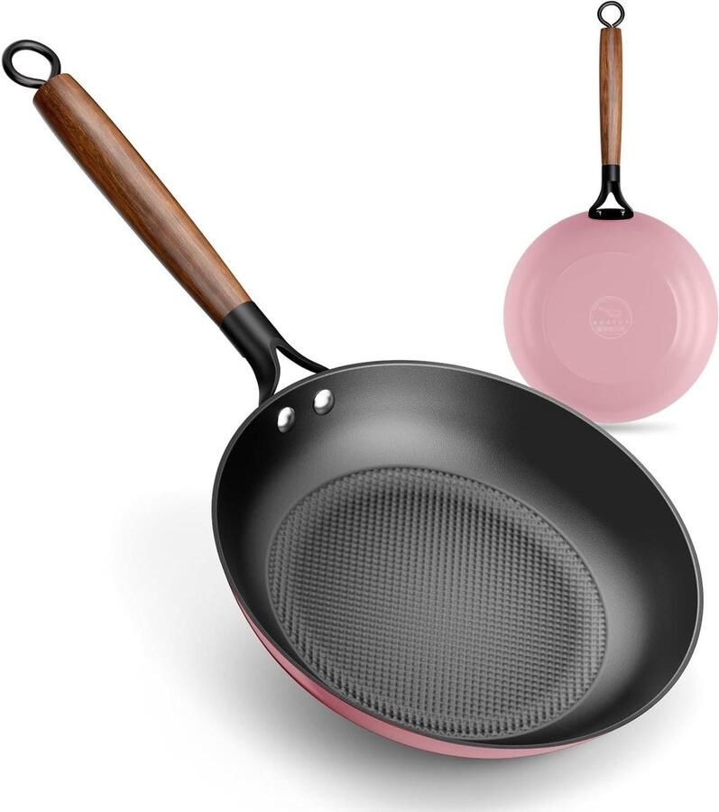 Koekenpan Koopjes pan Lekker koken Gelijkmatige warmte 28 cm Zwart