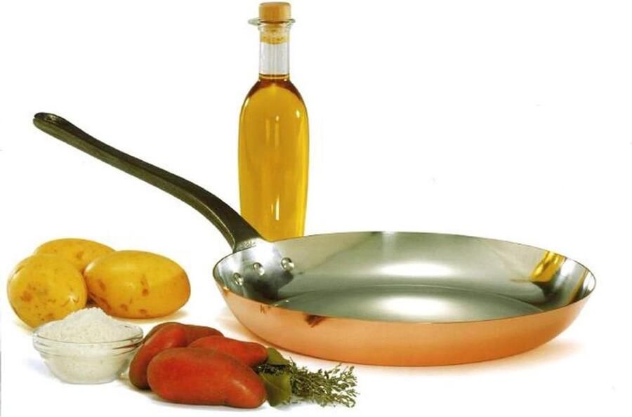 Koekenpan Koper Koekenpan Zwaar Koken en Bakken Massief Koperen Ontwerp 28 cm Koper