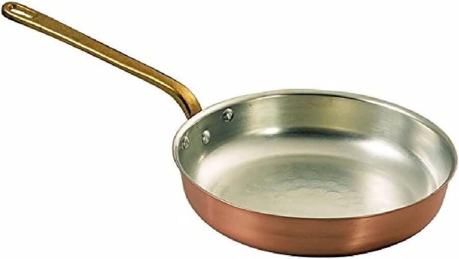 Koekenpan Koper Koperen Pan Koken Handgemaakt 28 cm Koper