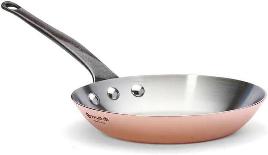 Koekenpan Koper Roestvrij staal handvat Snel aanbraden 90% koper buitenkant 20 cm Koperbruin