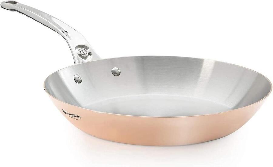 Koekenpan Koperen pan Koken op inductie Snelle warmtegeleiding 20 cm Bruin