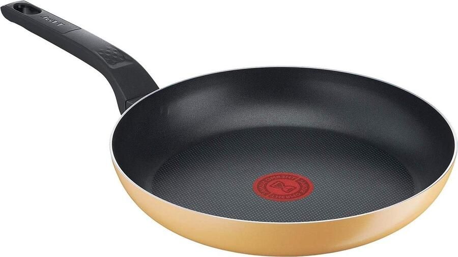 Koekenpan Lekker Koken Titanium Coating 25 cm Geel