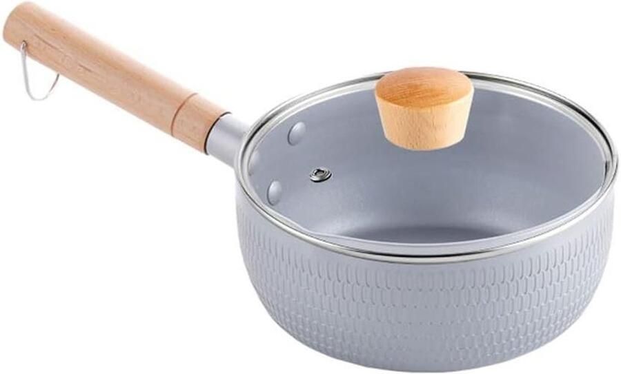 Koekenpan Melkpan Kleine Soeppan Maaltijden Bereiden Non-stick Afwerking Inductiekookplaat Geschikt Zilver