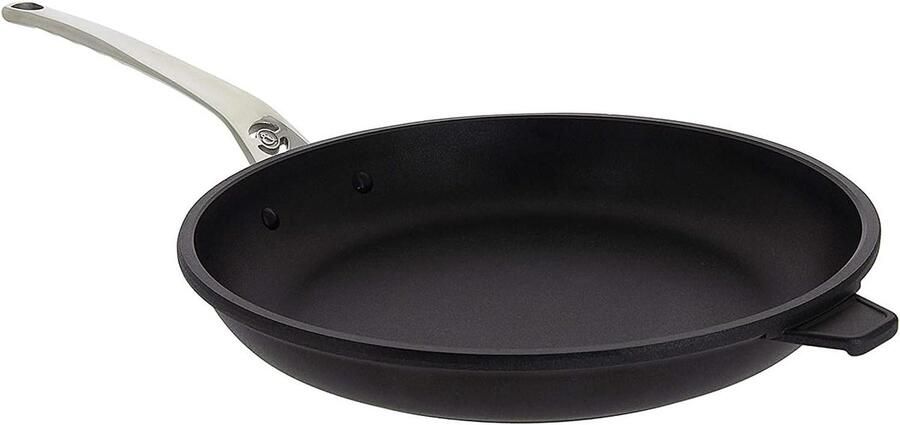 Koekenpan met anti-aanbak Delicate gerechten bakken Gegoten aluminium dik 32 cm diameter Zwart