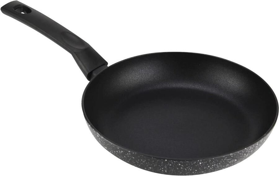 Koekenpan met anti-aanbak Lekker koken Extra dik aluminium 22 cm Zwart gespikkeld