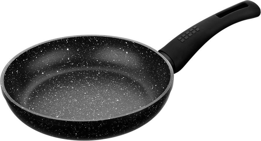 Koekenpan met anti-aanbaklaag Dagelijks koken Gemaakt van gesmeed aluminium 18 cm Donkergrijs Antraciet