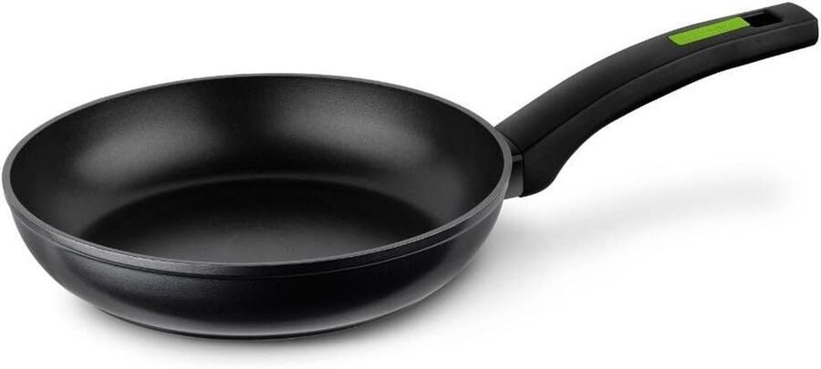 Koekenpan met anti-aanbaklaag Dagelijks koken Inductiegeschikt dikke bodem 26 cm diameter Groen accent