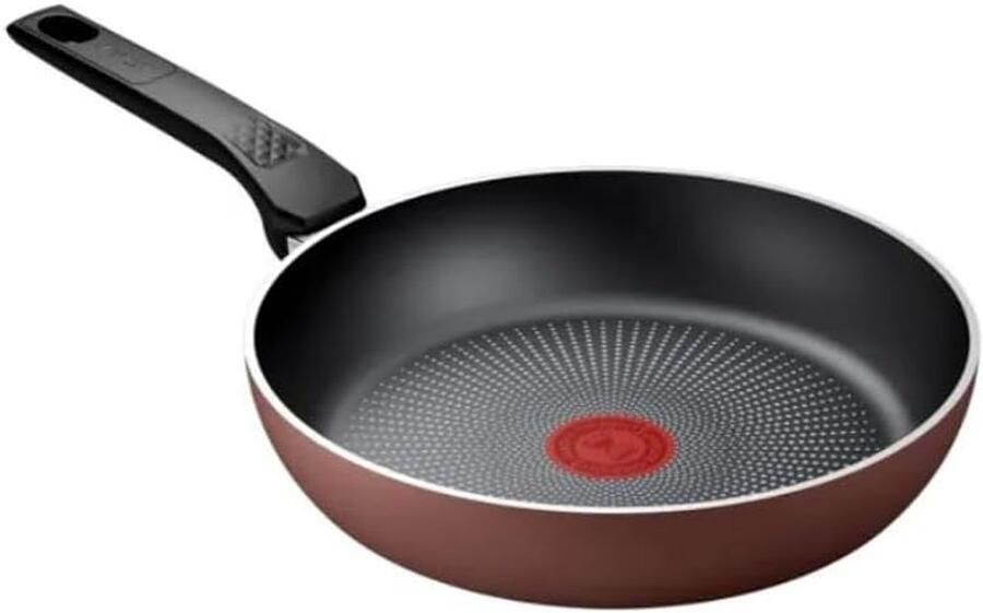 Koekenpan met anti-aanbaklaag Dagelijks Koken Thermo-Signaal Indicator 20 cm Bruin