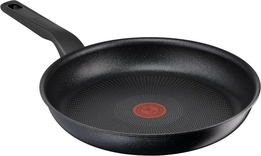 Koekenpan met anti-aanbaklaag Dagelijks koken Thermo-signaal indicator 28 cm Zwart