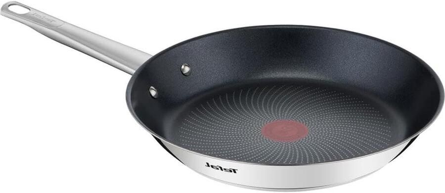 Koekenpan met anti-aanbaklaag Dagelijks koken Thermo-Signal temperatuurindicator 28 cm Roestvrij staal