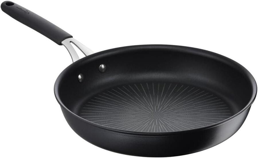 Koekenpan met anti-aanbaklaag Dagelijks koken Titanium anti-aanbaklaag 30 cm Zwart