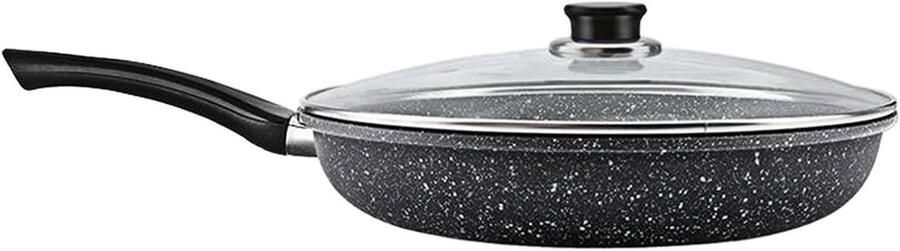 Koekenpan met anti-aanbaklaag Eieren Bakken Snelle Warmteverdeling 26 cm Zwart