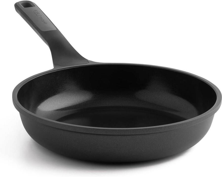 Koekenpan met anti-aanbaklaag Eten Bakken Snelle en gelijkmatige warmteverdeling 24 cm Zwart