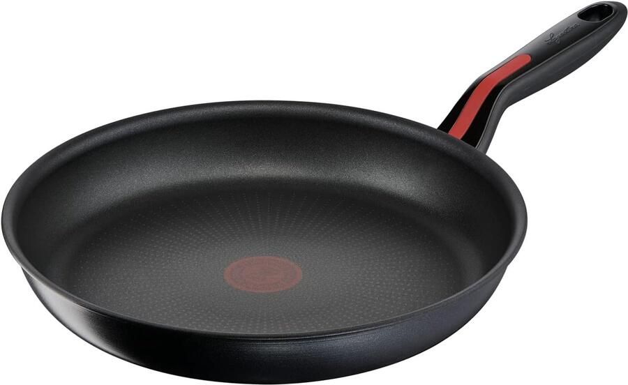 Koekenpan met anti-aanbaklaag Gezond Bakken Thermosignal indicator 28 cm Zwart