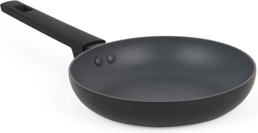 Koekenpan met anti-aanbaklaag Gezond Koken 10x Sterkere Coating 20 cm Zwart