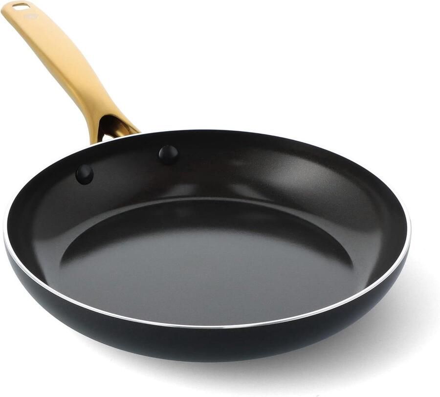 Koekenpan met anti-aanbaklaag Gezond Koken Diamant versterkte keramische coating 28 cm Zwart