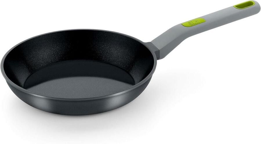 Koekenpan met anti-aanbaklaag Gezond Koken Gemaakt van gerecycled aluminium 24 cm Zwart