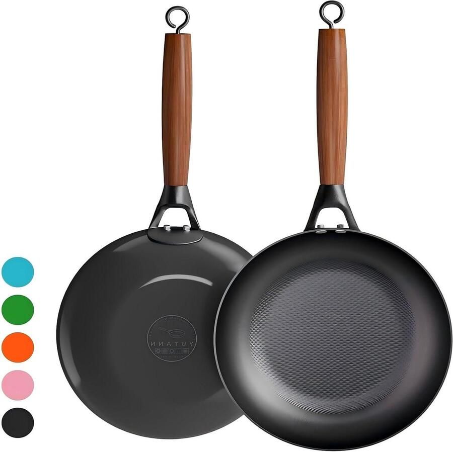 Koekenpan met anti-aanbaklaag Gezond Koken Keramische anti-aanbaklaag 24 cm Zwart