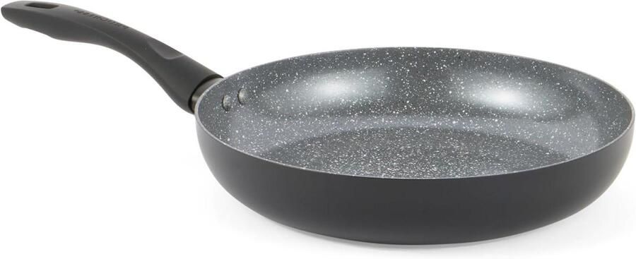 Koekenpan met anti-aanbaklaag Gezond Koken Metalen marmeren coating 28 cm Grijs