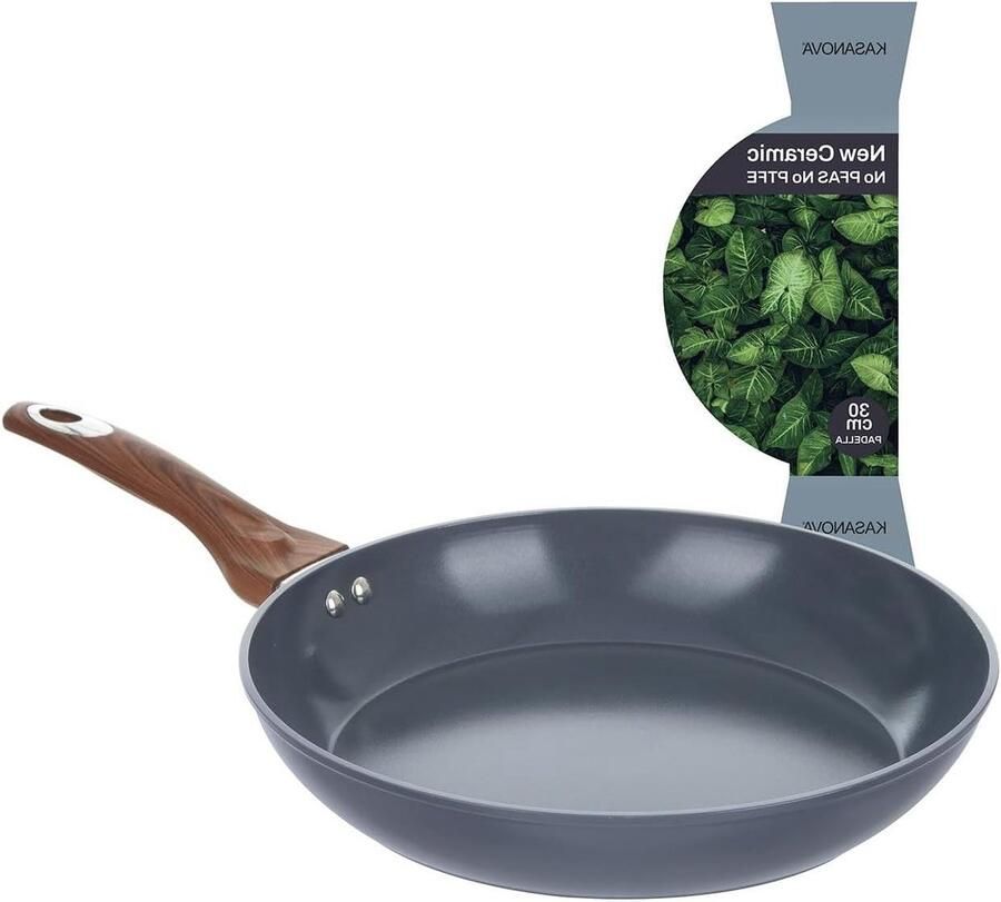 Koekenpan met anti-aanbaklaag Gezond Koken PTFE- en PFAS-vrij 30 cm Petrolblauw