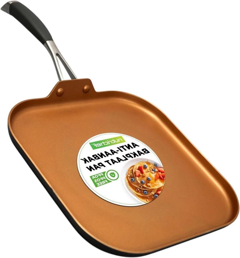 Koekenpan met anti-aanbaklaag Gezond Koken Vaatwasserbestendig 28cm Koperkleur