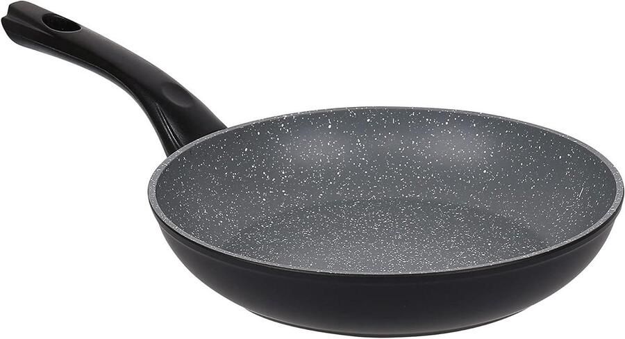 Koekenpan met anti-aanbaklaag Koken en bakken Gesmeed aluminium constructie 20 cm Zwart en grijs marmer