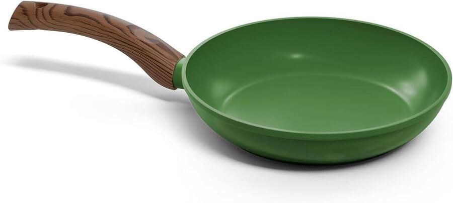 Koekenpan met anti-aanbaklaag Koken en bakken PFAS-vrij en keramisch 20 cm Groen