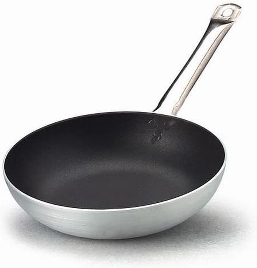 Koekenpan met anti-aanbaklaag Koken en bakken Professionele staalhandgreep 32 cm Zilver