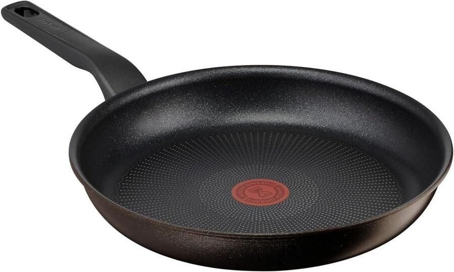 Koekenpan met anti-aanbaklaag Koken en bakken Thermo-signaal indicator 28 cm Bruin